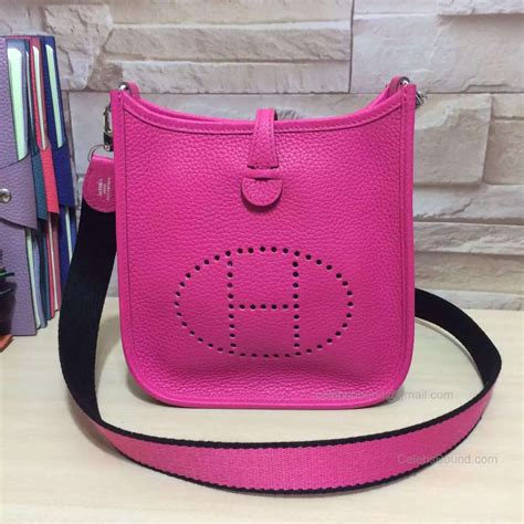 pink hermes evelyne bag|authentic hermes evelyne bag.